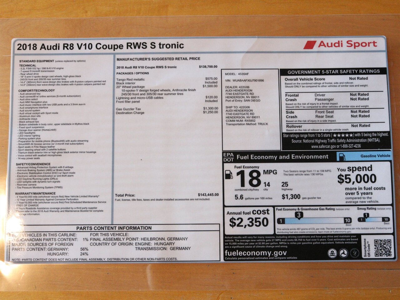 2018 Audi R8 5.2 V10 RWS - Photo 62 - Springfield, MO 65802