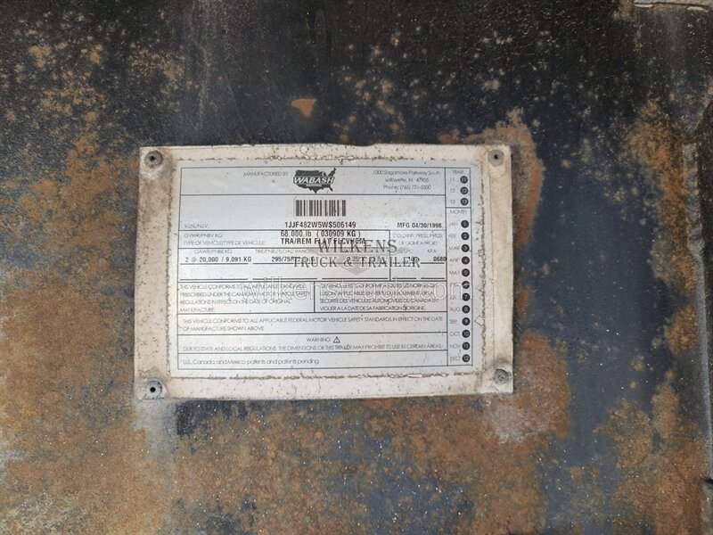 1998 Wabash flat bed 48x102 - Photo 11 - Goodland, KS 67735