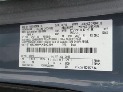 2019 Ford Transit 250 Cargo Van  High Roof 148 " WB Extended - Photo 7 - La Puente, CA 91744