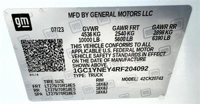 2024 Chevrolet Silverado 2500 Crew Cab LT 4X4 - Photo 41 - Finksburg, MD 21048
