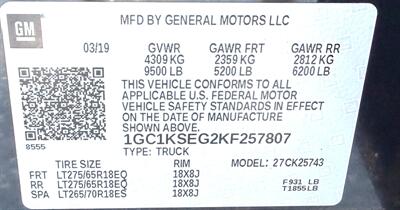 2019 Chevrolet Silverado 2500 LT  Crew Cab LT 4X4 - Photo 42 - Finksburg, MD 21048