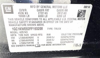 2015 Chevrolet Silverado 2500  Crew Cab LTZ 4X4 - Photo 43 - Finksburg, MD 21048