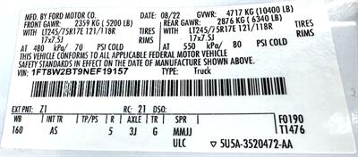 2022 Ford F-250 XL  Crew Cab XL 4X4 - Photo 37 - Finksburg, MD 21048