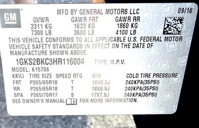 2017 GMC Yukon SLT 4X4 3RD ROW - Photo 41 - Finksburg, MD 21048