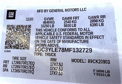 2021 Chevrolet Silverado 2500 Work Truck  Reg Cab SERVICE BED XL 4X4 - Photo 31 - Finksburg, MD 21048