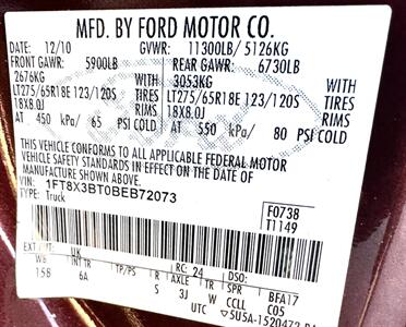 2011 Ford F-350 Lariat  Ext Cab Lariat 4X4 - Photo 41 - Finksburg, MD 21048