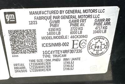 2024 Chevrolet Silverado 3500  Crew Cab LT 4X4 DRW - Photo 40 - Finksburg, MD 21048