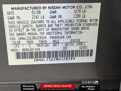 2008 Nissan Altima 2.5   - Photo 9 - Sherman Oaks, CA 91403-1701