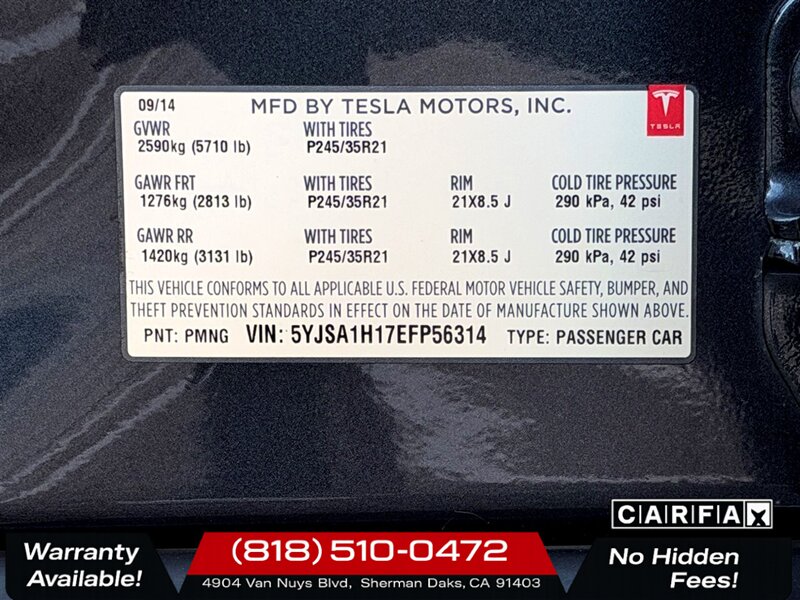 2014 Tesla Model S P85   - Photo 25 - Sherman Oaks, CA 91403-1701