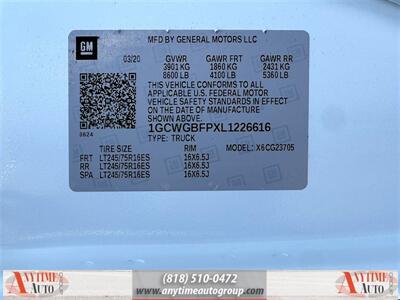 2020 Chevrolet Express 2500   - Photo 25 - Sherman Oaks, CA 91403-1701