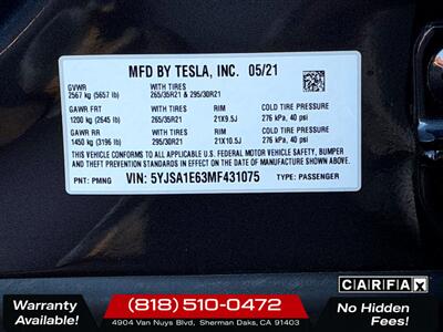 2021 Tesla Model S Plaid   - Photo 32 - Sherman Oaks, CA 91403-1701