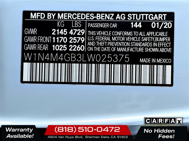 2020 Mercedes-Benz GLB GLB 250 - Photo 29 - Sherman Oaks, CA 91403-1701