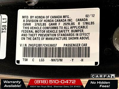 2012 Honda Civic EX-L - Photo 26 - Sherman Oaks, CA 91403-1701