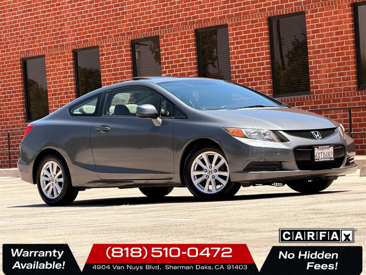 2012 Honda Civic EX-L   - Photo 1 - Sherman Oaks, CA 91403-1701