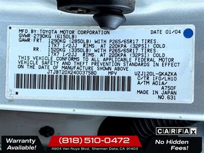 2004 Lexus GX 470 - Photo 33 - Sherman Oaks, CA 91403-1701