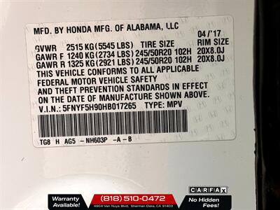 2017 Honda Pilot Touring   - Photo 32 - Sherman Oaks, CA 91403-1701