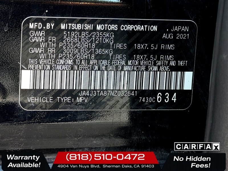 2022 Mitsubishi Outlander ES   - Photo 28 - Sherman Oaks, CA 91403-1701