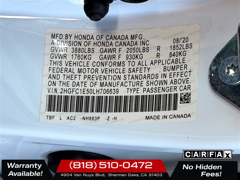 2020 Honda Civic Si - Photo 36 - Sherman Oaks, CA 91403-1701