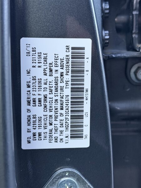 2012 Honda Accord LX 2.4   - Photo 13 - Sherman Oaks, CA 91403-1701