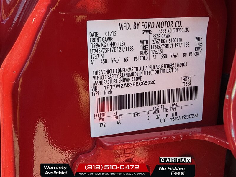 2015 Ford F-250 XL   - Photo 13 - Sherman Oaks, CA 91403-1701