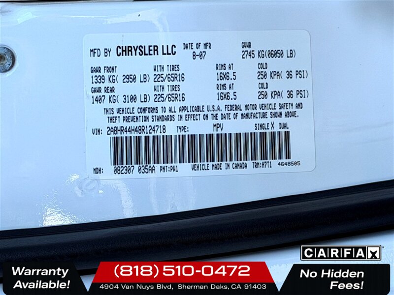 2008 Chrysler Town & Country LX - Photo 22 - Sherman Oaks, CA 91403-1701