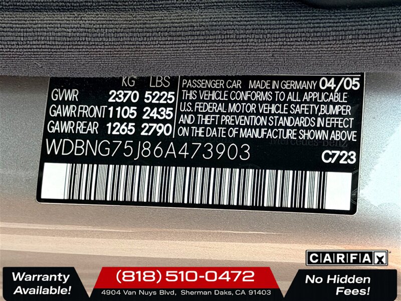 2006 Mercedes-Benz S 500 Base   - Photo 31 - Sherman Oaks, CA 91403-1701