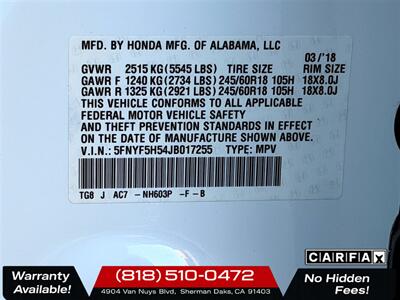 2018 Honda Pilot EX-L - Photo 26 - Sherman Oaks, CA 91403-1701