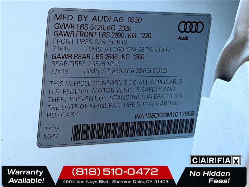2021 Audi Q3 quattro S line Premium 45 TFSI - Photo 28 - Sherman Oaks, CA 91403-1701