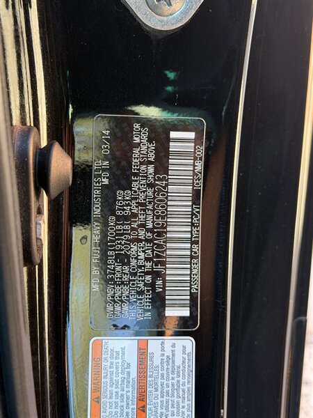 2014 Subaru BRZ Limited  Automatic - Photo 11 - Sherman Oaks, CA 91403-1701