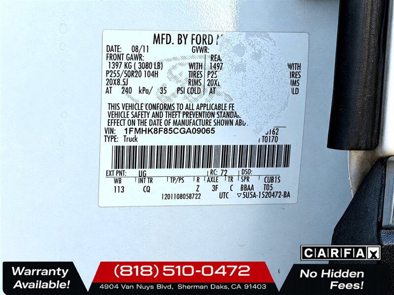 2012 Ford Explorer Limited - Photo 33 - Sherman Oaks, CA 91403-1701