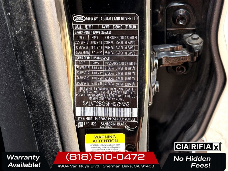2015 Land Rover Range Rover Evoque Dynamic - Photo 28 - Sherman Oaks, CA 91403-1701