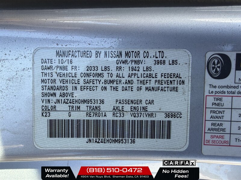 2017 Nissan 370Z   - Photo 12 - Sherman Oaks, CA 91403-1701