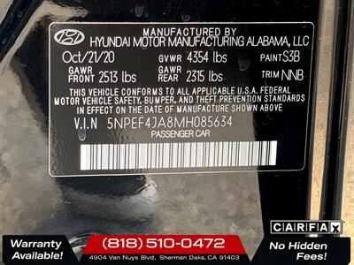 2021 Hyundai SONATA SEL   - Photo 28 - Sherman Oaks, CA 91403-1701