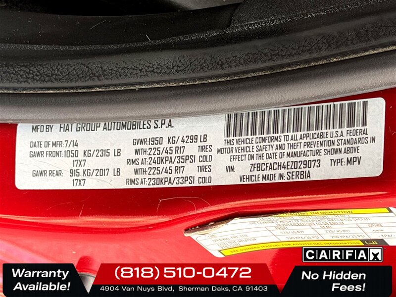 2014 FIAT 500L Lounge - Photo 26 - Sherman Oaks, CA 91403-1701