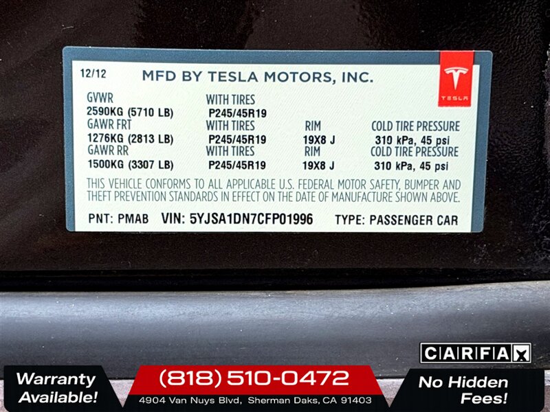 2012 Tesla Model S   - Photo 29 - Sherman Oaks, CA 91403-1701