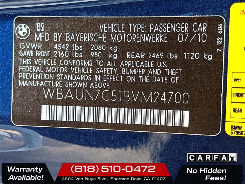2011 BMW 135i   - Photo 28 - Sherman Oaks, CA 91403-1701