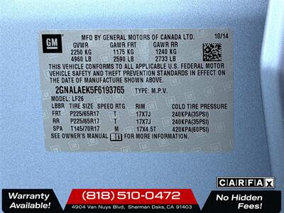 2015 Chevrolet Equinox LS - Photo 22 - Sherman Oaks, CA 91403-1701