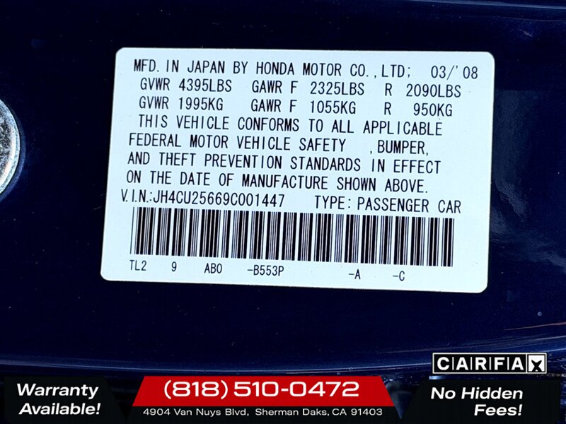 2009 Acura TSX w/Tech - Photo 30 - Sherman Oaks, CA 91403-1701