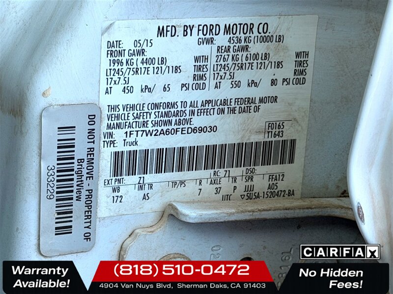 2015 Ford F-250 XL   - Photo 23 - Sherman Oaks, CA 91403-1701