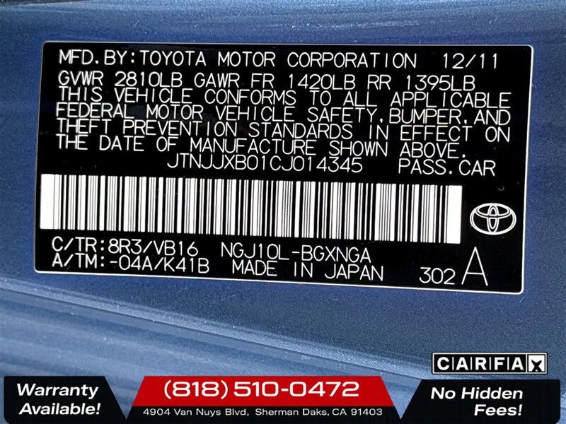 2012 Scion iQ - Photo 21 - Sherman Oaks, CA 91403-1701