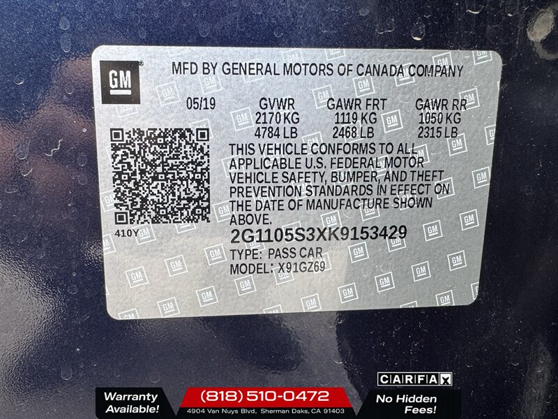 2019 Chevrolet Impala Premier   - Photo 15 - Sherman Oaks, CA 91403-1701