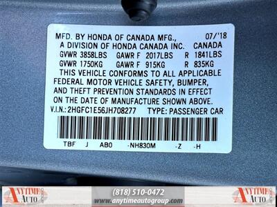 2018 Honda Civic Si   - Photo 29 - Sherman Oaks, CA 91403-1701