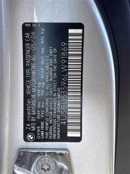 2006 BMW Z4 3.0si  6 Speed Manual - Photo 10 - Sherman Oaks, CA 91403-1701