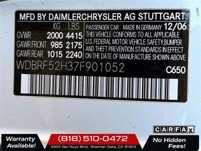 2007 Mercedes-Benz C 230 Sport   - Photo 25 - Sherman Oaks, CA 91403-1701
