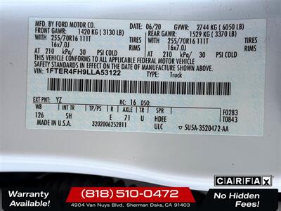 2020 Ford Ranger XL - Photo 27 - Sherman Oaks, CA 91403-1701