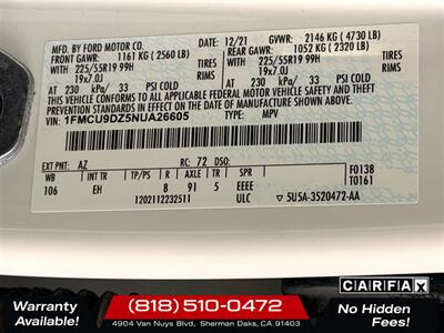 2022 Ford Escape Hybrid Titanium - Photo 29 - Sherman Oaks, CA 91403-1701