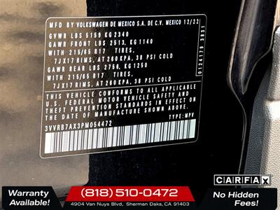 2023 Volkswagen Tiguan S   - Photo 30 - Sherman Oaks, CA 91403-1701