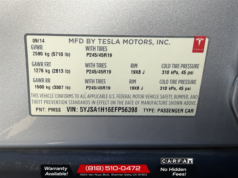 2014 Tesla Model S 85 - Photo 18 - Sherman Oaks, CA 91403-1701