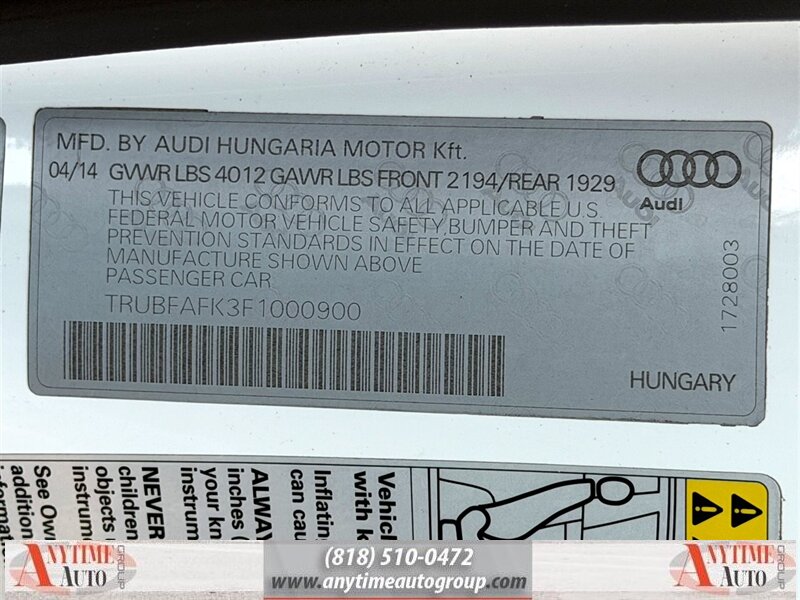 2015 Audi TT 2.0T quattro   - Photo 25 - Sherman Oaks, CA 91403-1701