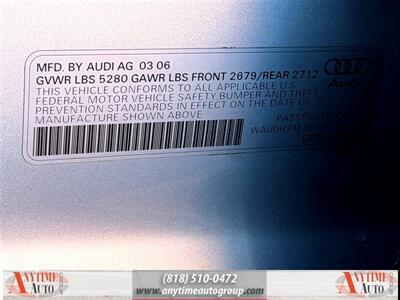 2006 Audi A6 3.2 quattro   - Photo 28 - Sherman Oaks, CA 91403-1701